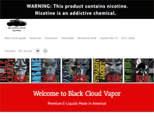 Tablet Screenshot of blackcloudvapor.com